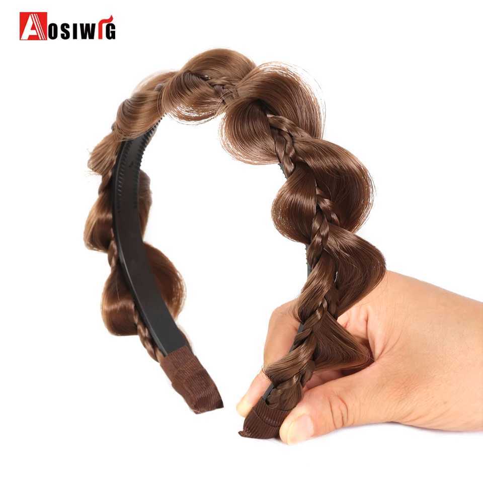 1PC Synthetic Ladies Hair Wide Fishbone Braids Non-slip Band Handmade Retro Band Styling Accessories X250812