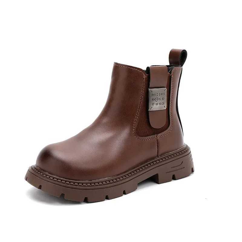 Must-Haves England Sle Wedding Par Winter Boots For Children Flat Heel Chelsea Boots Kids Girl Cold-Proof Short Boots H11271 XJ250812