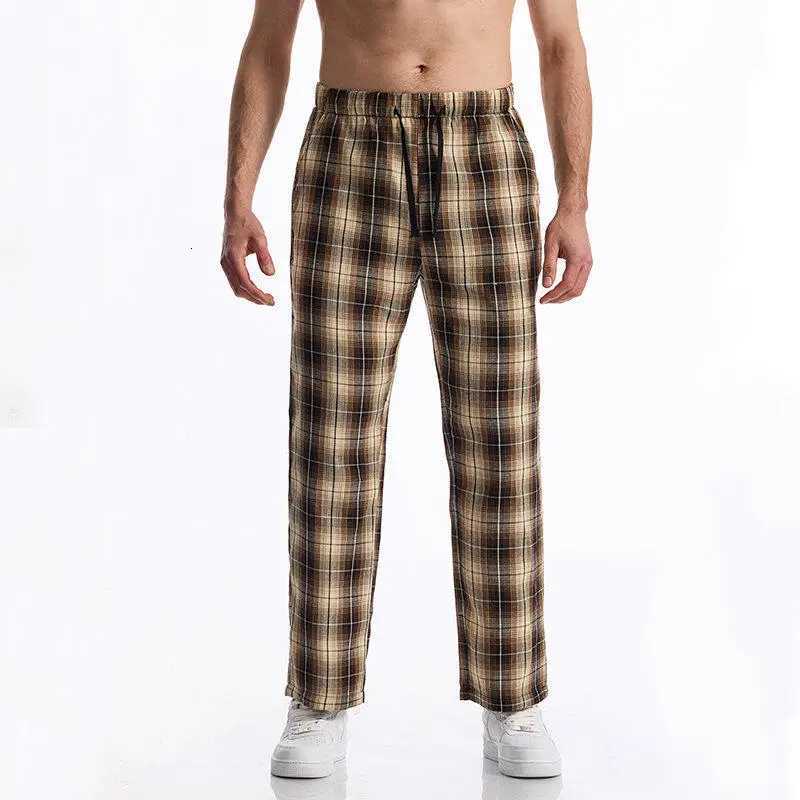 2025 New Mens Plaid Pants Black / Red Fashion Mens Daily Casual Loose Trousers W250812