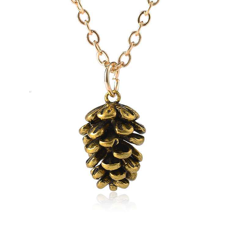 Simple Fashion Pinecone Plant Specimen Necklace Trendy Jewelry