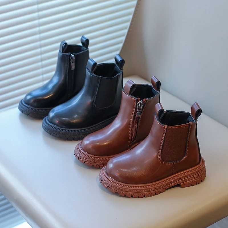 Kids Chelsea Boots Classic for Boys Girls Toddlers Children Fashion Rubber Boots Ankle High with Zipper Non-slip Autumn Winter XJ250812