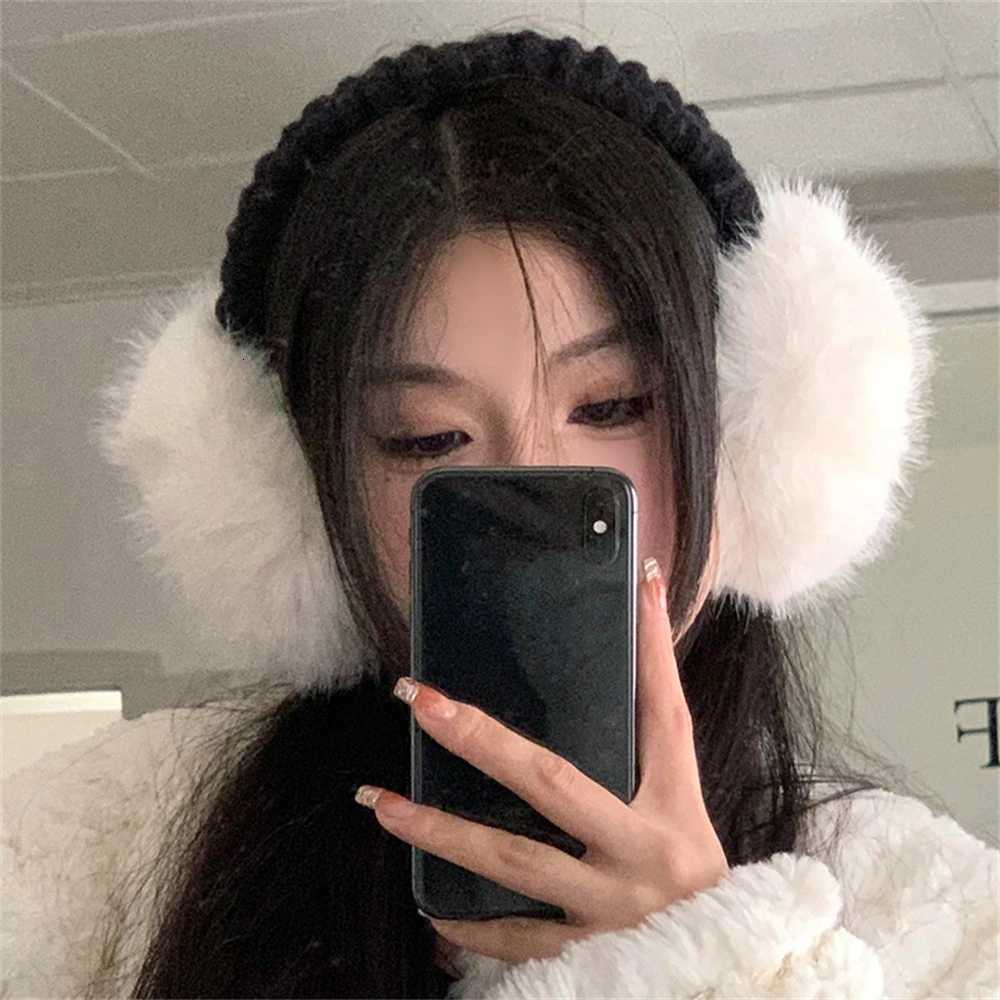 ute Plush Fur Headphones Women Winter Warm Earmuffs Soft Cashmere Solid Fur Earplugs Fashion Unisex Ear Cover Outdoor Supplies XJ250812