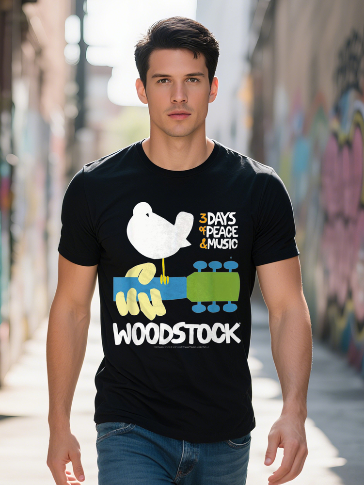 Woodstock Days Of Peace And Music Poster T Shirt Plus Size L XL