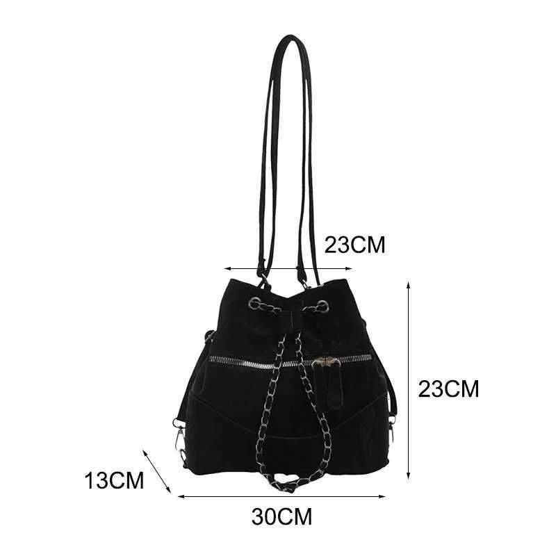 Ripple Chain Womens Shoulder Bag 2024 Backpack Tote Multi Shoulder Bucket Bag Y250811