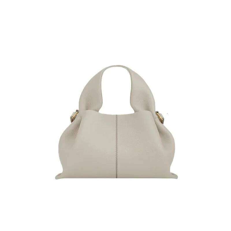 Women's Cloud Bag Genuine Leather Handbag, French Retro Shoulder Bag, Elegant Small And Large Size Crossbody Purse For Daily Use