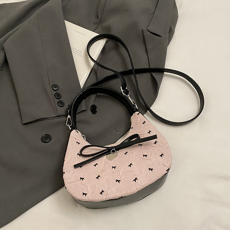 2025 Autumn New Shoulder Bag Niche Design Popular Bow bag Armpit Bag New Light Luxury Crossbody Bag Crescent Bag Autumn New Designer Bag