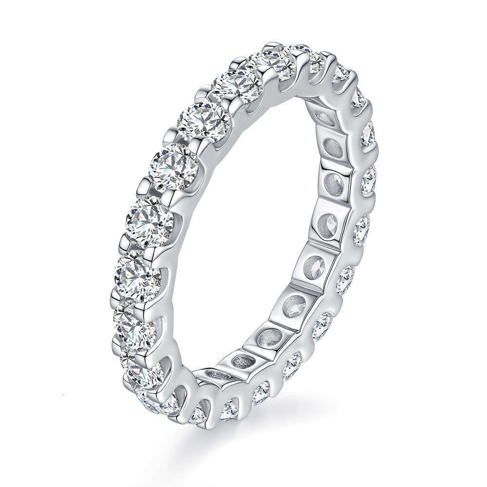 S Pure Designer Sier Jewelry Hip-Hop Asymmetric Row for Women Live Stream Moissanite R