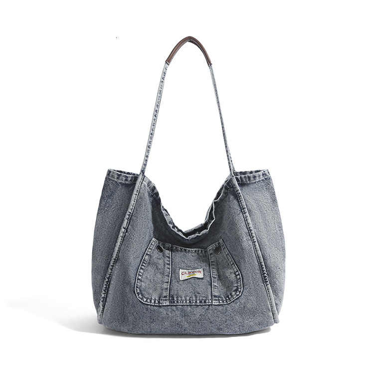 Denim for Women New High-End Feel Single Shoulder Crossbody Versatile Commuter Tote Bag