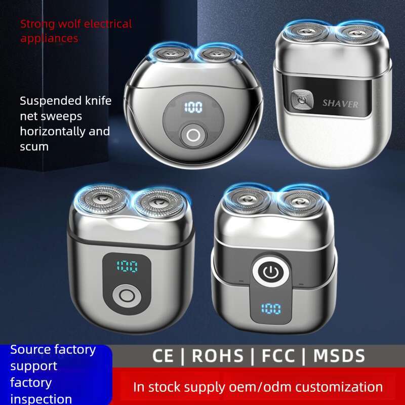 Mini Digital Display Rechargeable Waterproof Car Portable Men's Electric Shaver