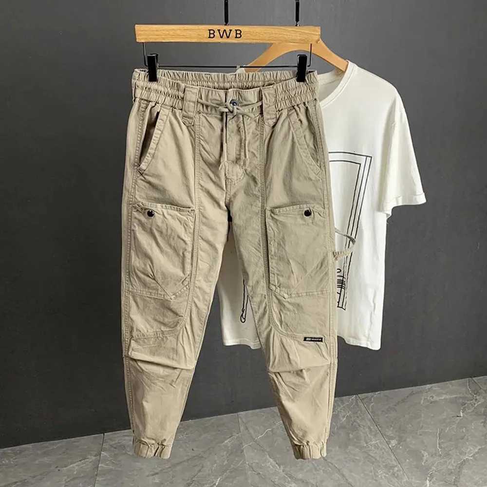 Mens Trousers Summer Cargo Pants Retro Streetwear Pockets Jogger Pants Casual Harem Trendy Fit Daily Thin Mens Clothing 2024 X250812