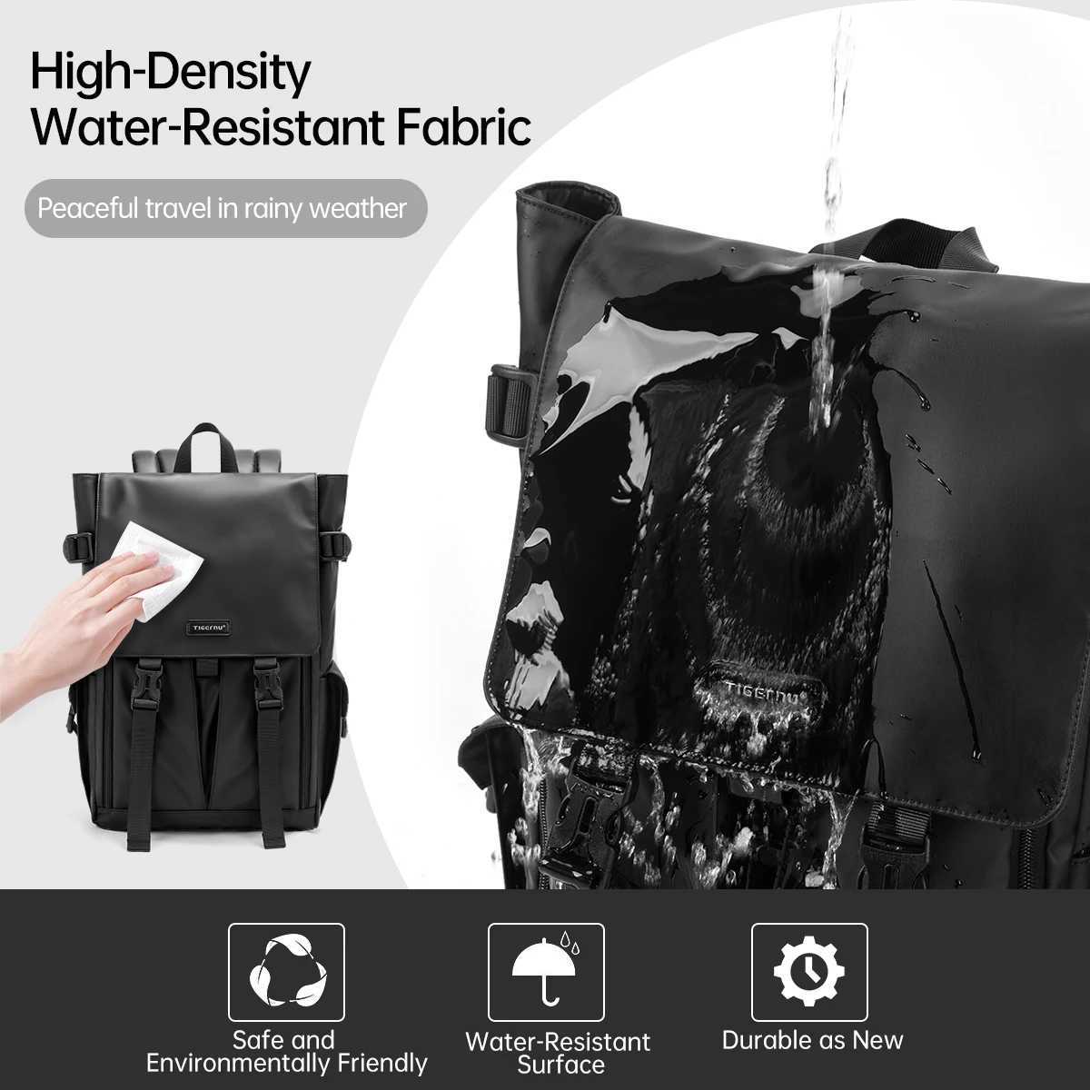 Tigernu Fashion Backpacks Men Korean Style Backpack Cool Knapsack Commuting Bags Travel Backpacks 15.6 Laptop Backpack Male Bags W250812