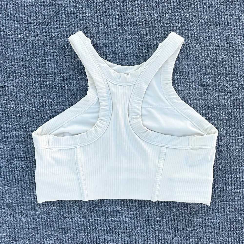 Women Bra Tank Tops for Fitness Naked Feel Sport Ribbed Bra Gym Vest Women Camisole Workout Underwear Sportswear Outfit Z250812