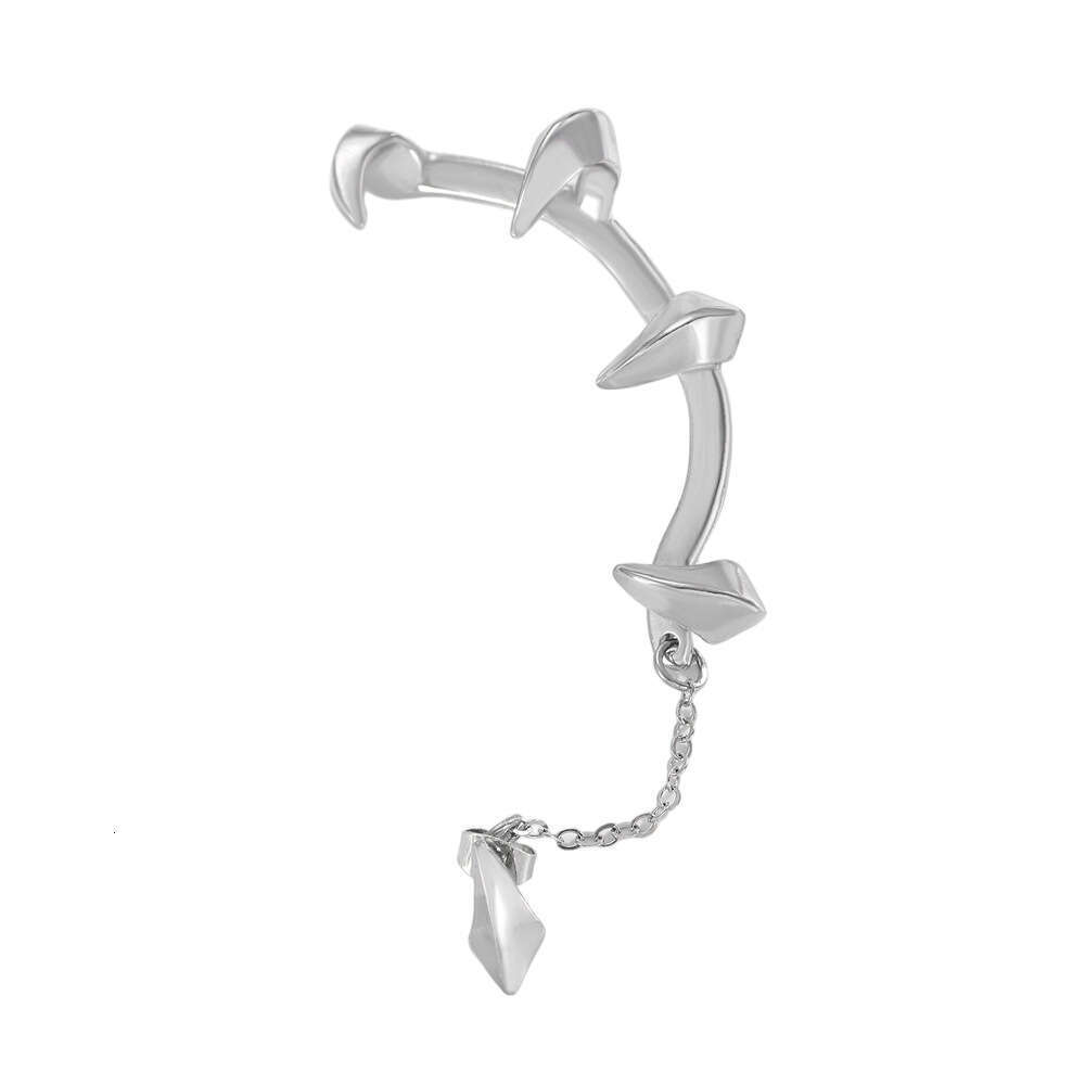 Gothic Style Demon Minions Cuffs for Women Punk Dark Alloy Bone Ins Ear Clips No Piercing High-end Feel