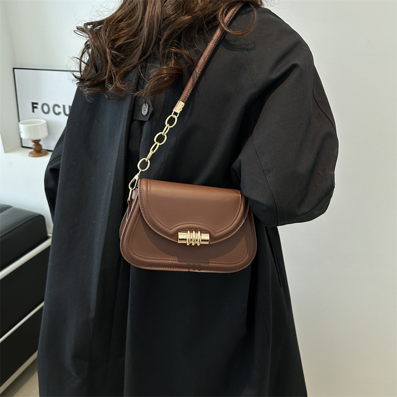Textured Solid Color New Winter Fashion Casual Crossbody Shoulder Underarm Chain Small Square Women s Bag ddmymarket