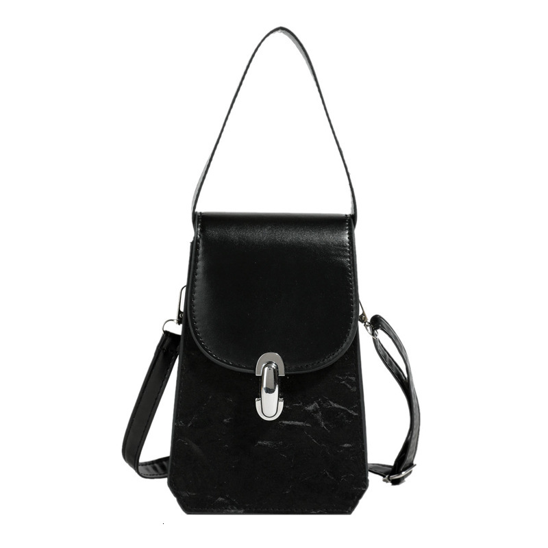 Spring New Fashionable Design Single Shoulder Crossbody Solid Color Lock Fresh Underarm Texture Phone Bag ddmymarket