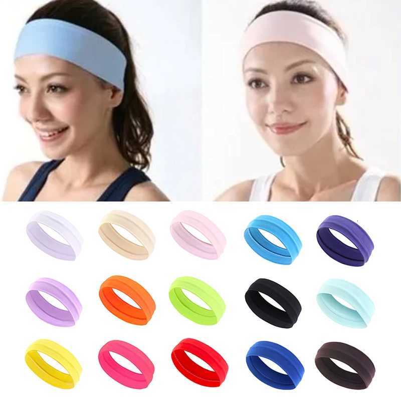 2023 Summer Sports Bands for Women Fitness Running Yoga Solid Color Elastic Hair Bands Stretch Makeup Hair Accessories X250812