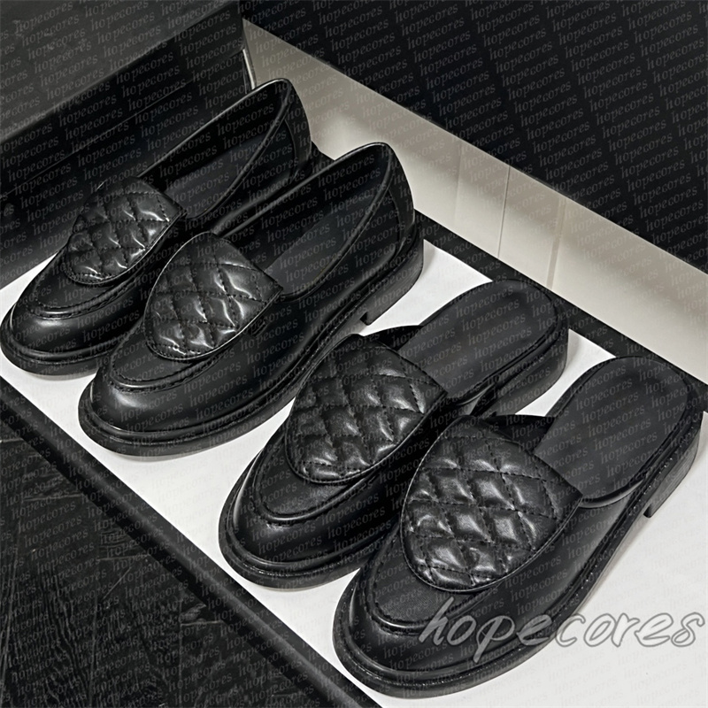 Designer Loafers Black Leather Womens Designer Loafer Shoes Slip On Fashion Flats Oxford Chunky Rubber Luxury Casual Platform Calfskin Dress Shoe 1111
