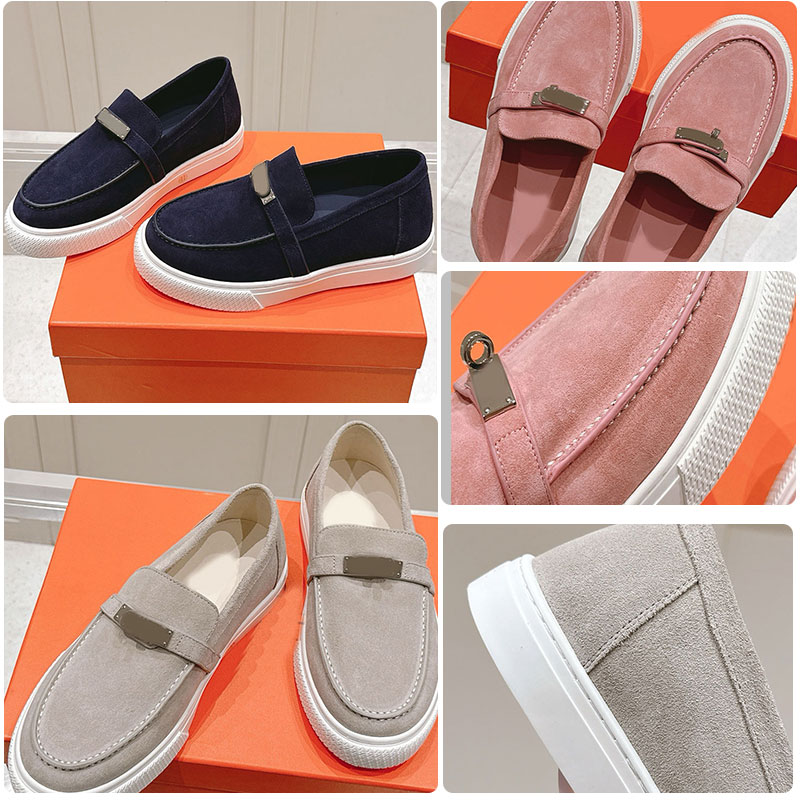 Game slip on sneaker designer loafers luxury couple loafers anti slip wear resistant rubber sole decorated with sign loafers fashionable brand loafers
