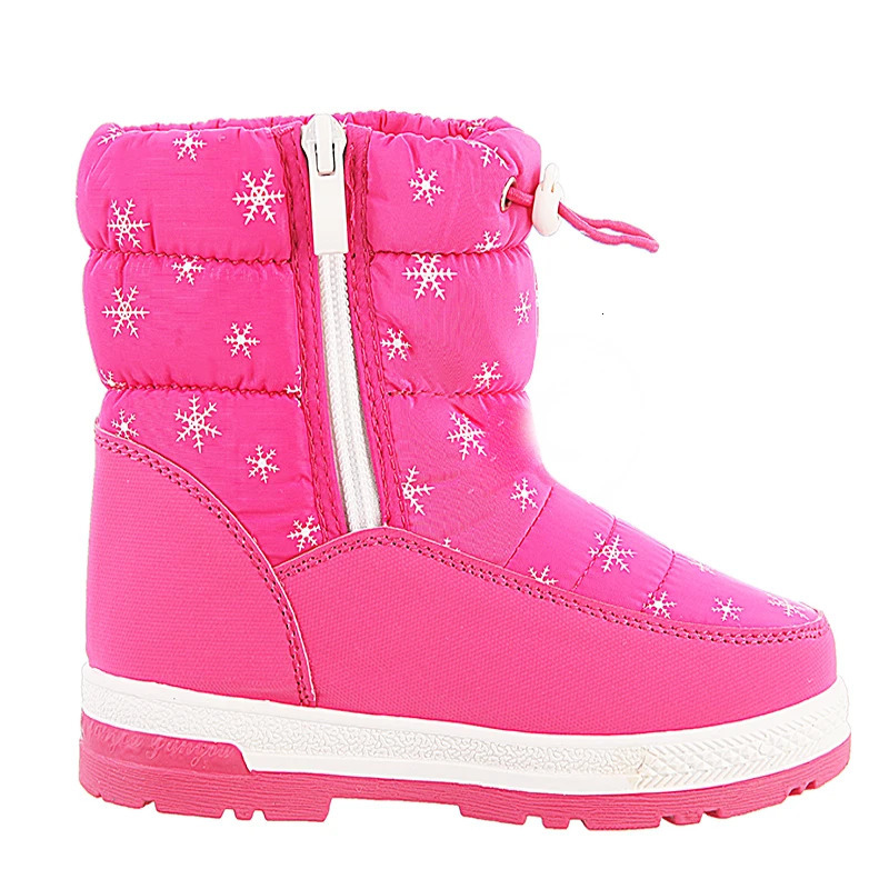 Cute eagle Girls Winter Boots boys Fashion Plush Snowshoe Water-Proof Students Sneakers Rubber Boots Keep Warm Sneakers 250811