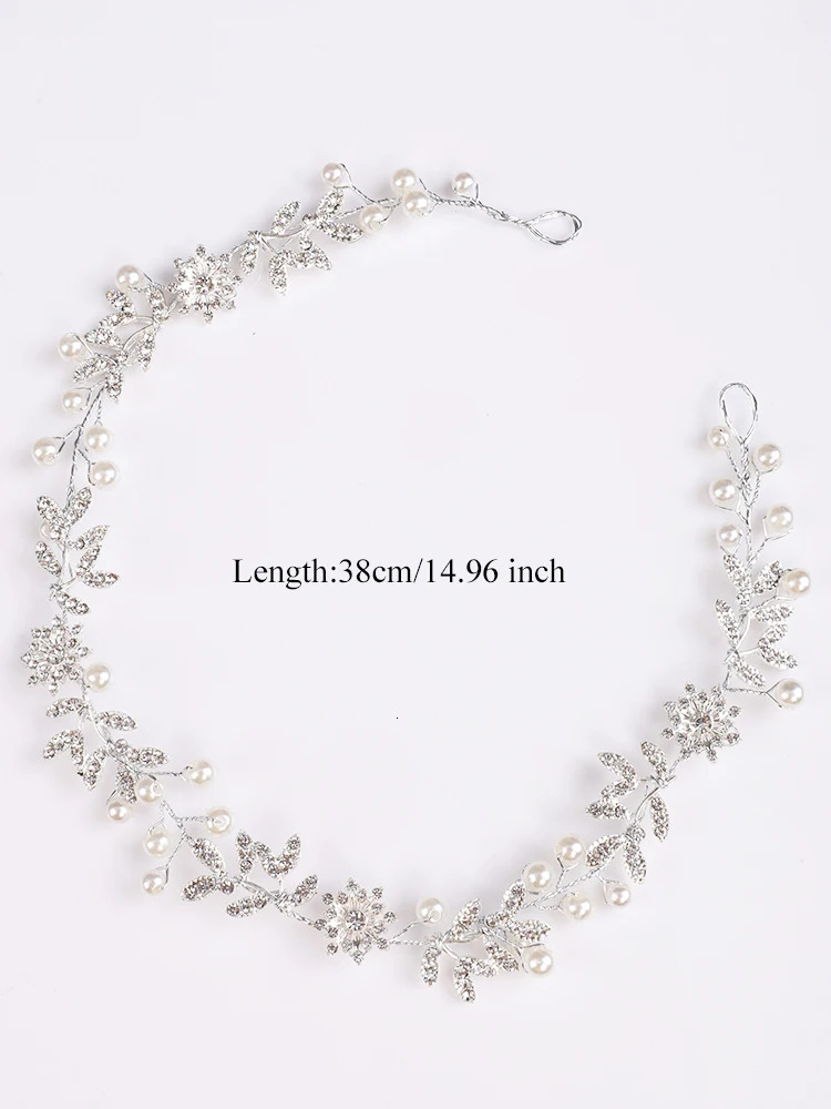 Bridal Headwear Flower Tiara Headbands Pearl Hair Jewelry Wedding Accessories Handmade Prom Piece 250804