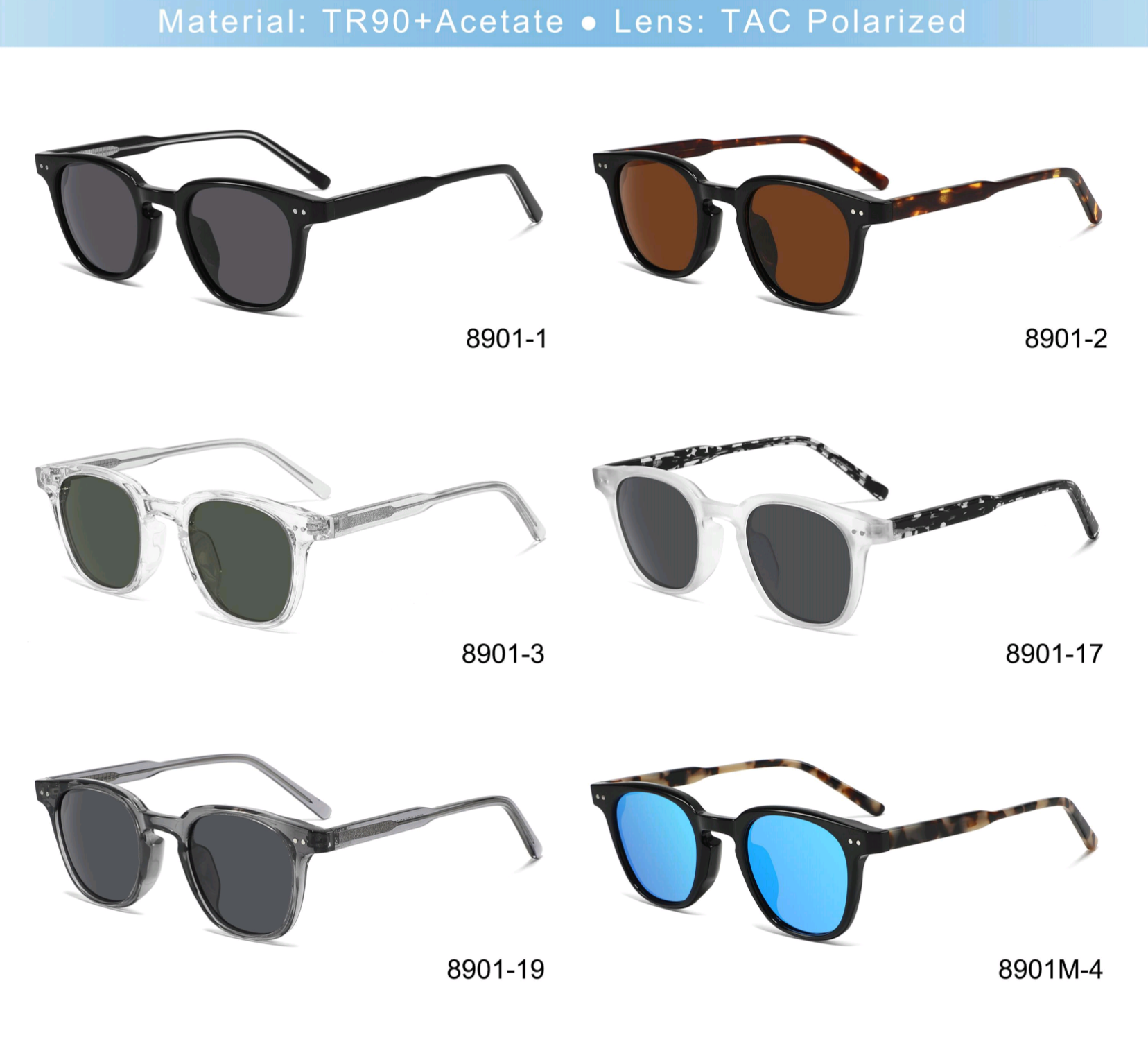 Sporty wrap-around sunglasses durable polycarbonate frames men Vintage women's polarized lenses anti-fog UV400 protection cycling fishing pj2