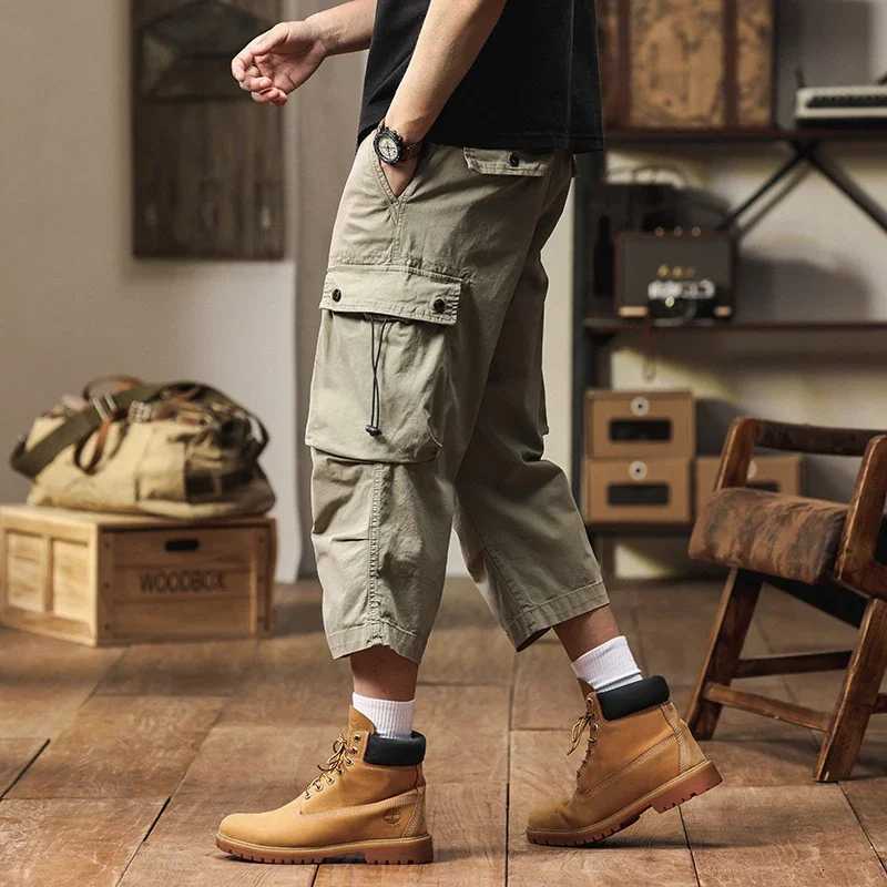 Summer Cargo Pants Military Tactical Multi-Pocket Casual Streetwear for Men Lightweight Breathable X250812