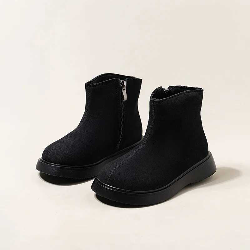 2024 Autumn Winter New Fashion British Style Soft Bottom Anti-slippery Versatile Short Boots for Girls XJ250812
