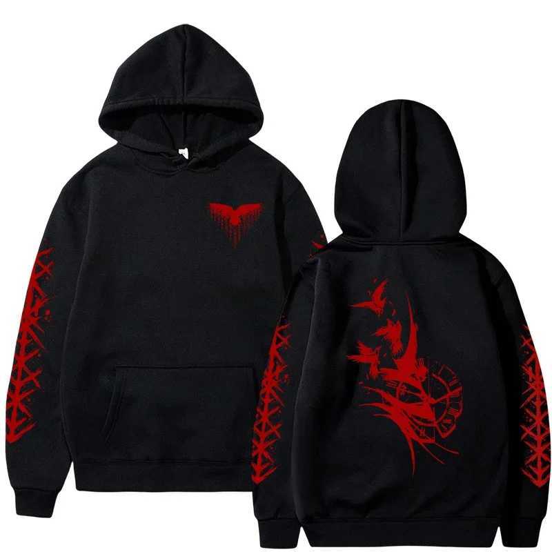 Casual Sport Wear Home Outdoor Pullover 2025 New Men Hoodie Sweatshirt Raven Ancient Clocks Print Fashion Top For Autumn Winter Y250811