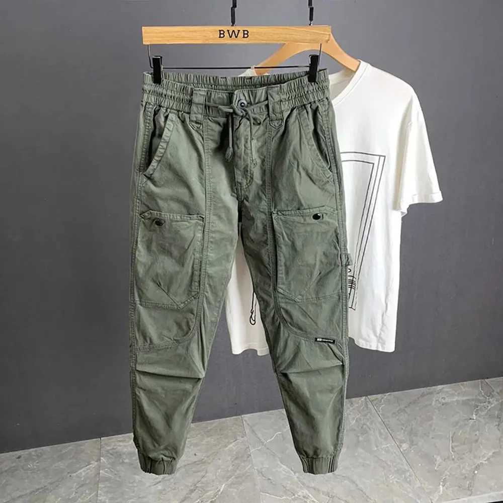 Mens Trousers Summer Cargo Pants Retro Streetwear Pockets Jogger Pants Casual Harem Trendy Fit Daily Thin Mens Clothing 2024 X250812