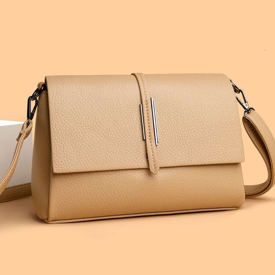 Soft Leather Casual Shoulder Spring Summer New Niche Design Crossbody Large Capacity Fashion Simple Small Square Bag