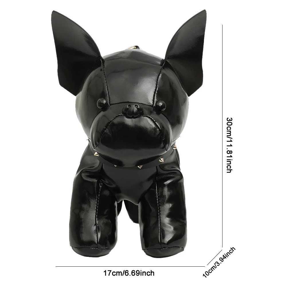 Shoulder Bag for Men Women Bulldog Shaped Crossbody Bag PU Leather Adjustable Strap Handbag with Zipper for Shopping Travel Z250812