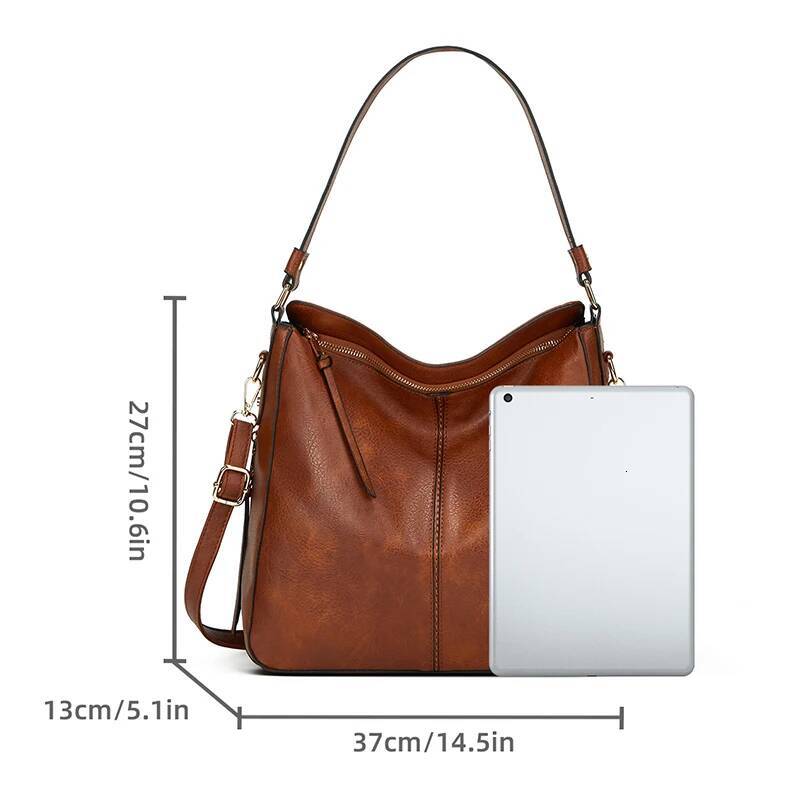 Ladies' new fashion retro large capacity tote simple handbag daily commuting for work and leisure single shoulder bag