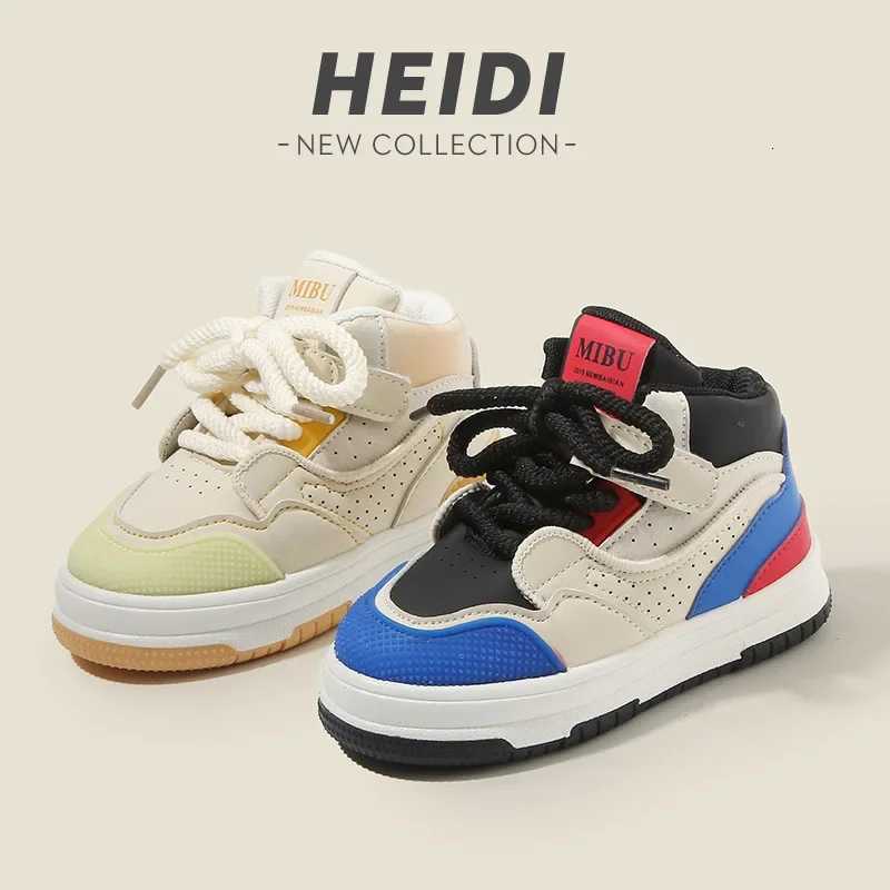Children Sports Shoe Lace Up Hook Loop Toddler Boy Girl Outdoor Non Slip Sneaker Fashion Color Block Kid Casual Soft Sole Shoe M250812