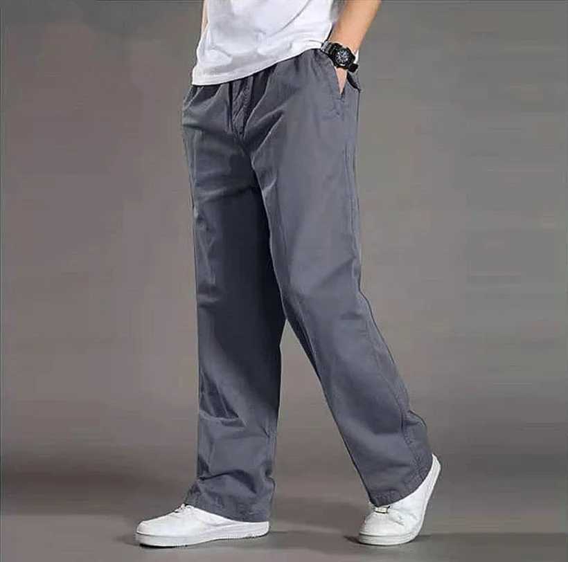 2024 New Mens Summer Thin Cotton Casual Pants Loose Straight Leg Trend All Matching Mens Long Pants X250812