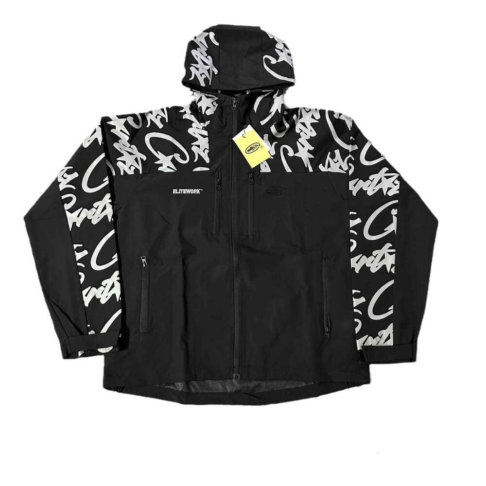 Trendy Island Soft Shell Elitework Waterproof Windbreaker Reflective Jacket Hooded Parka for Men