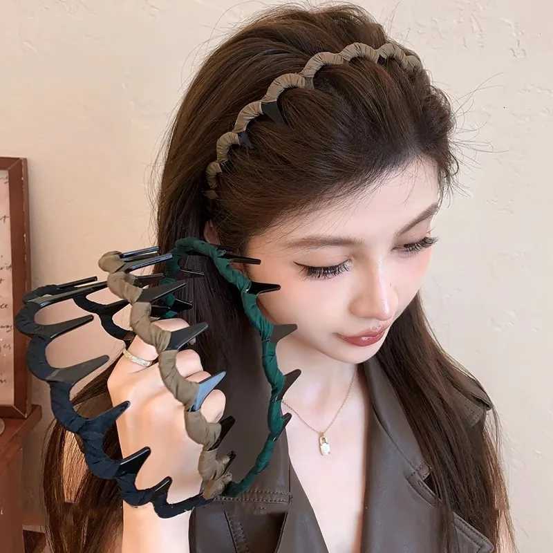 Korean Bangs Broken Hair Teethed Non-slip U Shape Hair Hoops Hairbands For Women Girls Sweet Band Fashion Hair Accessories X250812