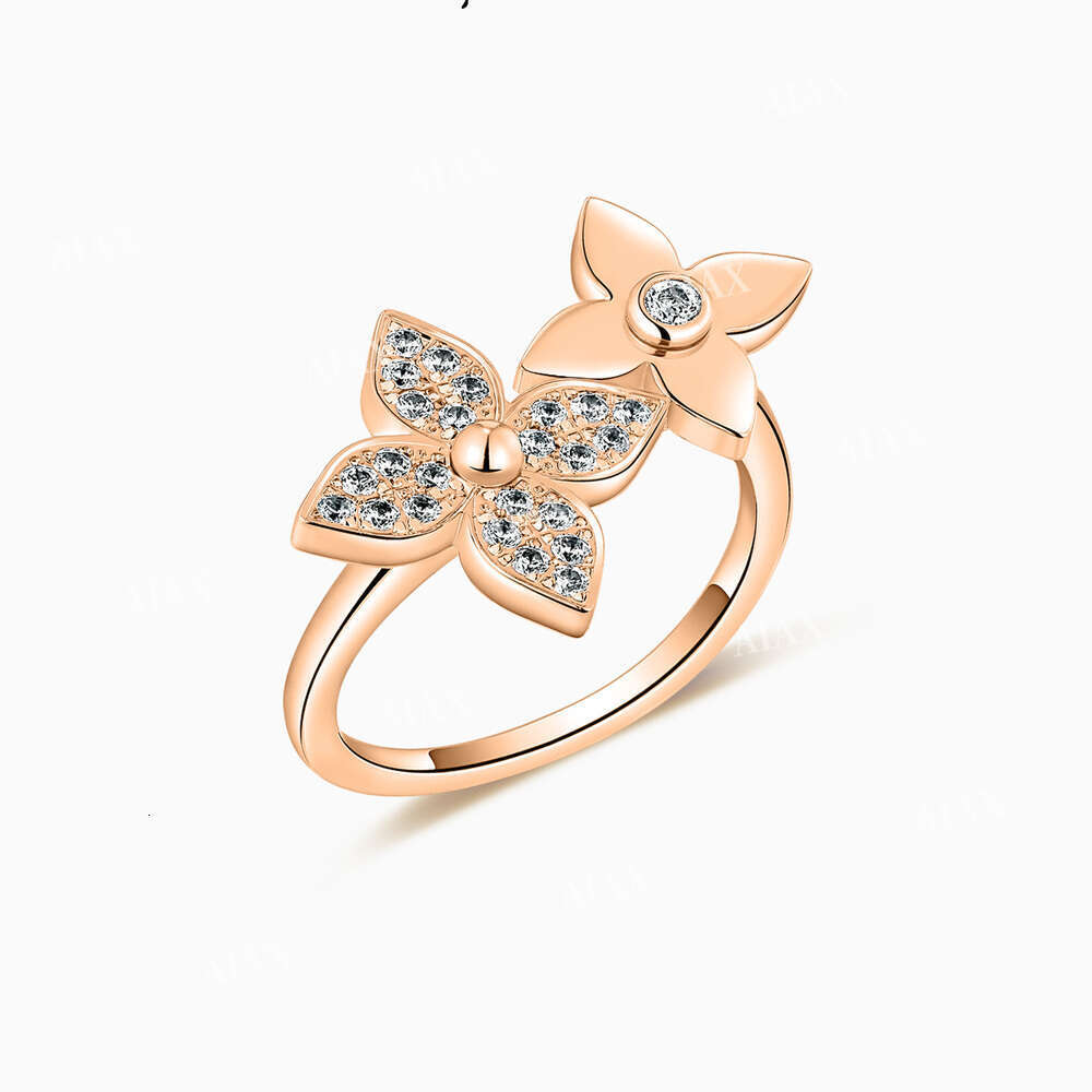 TWINS LULULight Luxury Elegant Fashion Versatile Double Flower Ring TSS7451