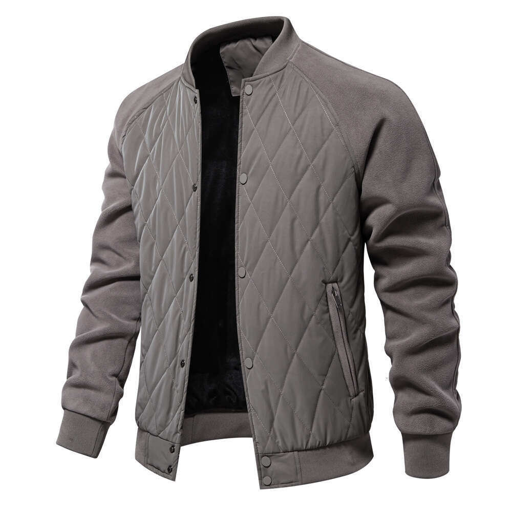 Men Jackets coat Patchwork Thick Fleece Lined Baseball Bomber Jacket Winter Warm Outwear Jackets Coats for Men