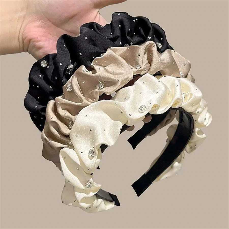 New style stylish sweet pearl flowers bow hairband for ladies girls retro crystal summer hairband childrens hair accessories gift X250812