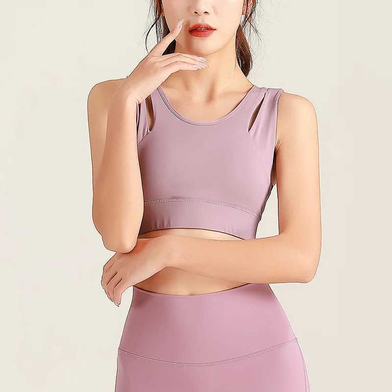 Women Sport Bras Shockproof Workout Running Gym Bra Hollow Out High Impact Sports Bra Fitness Vest Padded Tank Tops Active Z250812
