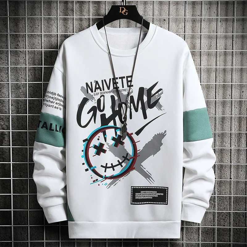 Mens Trendy Sweaters Korean Harajuku High Street Sweatshirt Digital High-quality Mens CloTHing Autumn Hot Selling Top Y250811