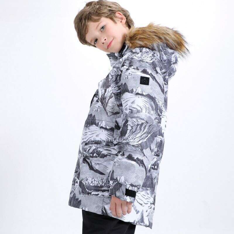 Children's ski wear windproof waterproof warm jacket for boys and girls outdoor travel breathable big children's snow suit