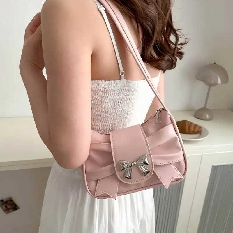 Trendy Bow Shoulder Bag Handbag Casual Underarm Bag Daily Commuting Bags PU Leather Lady Banquet Bag Business Womens Bags Z250812