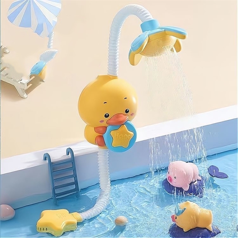 Cute Duck Bath Toy Shower Electric Spray Bathroom Kids Water Baby Toy Bathtub Play Game Faucet Swimming for Girl Gift 250811ww