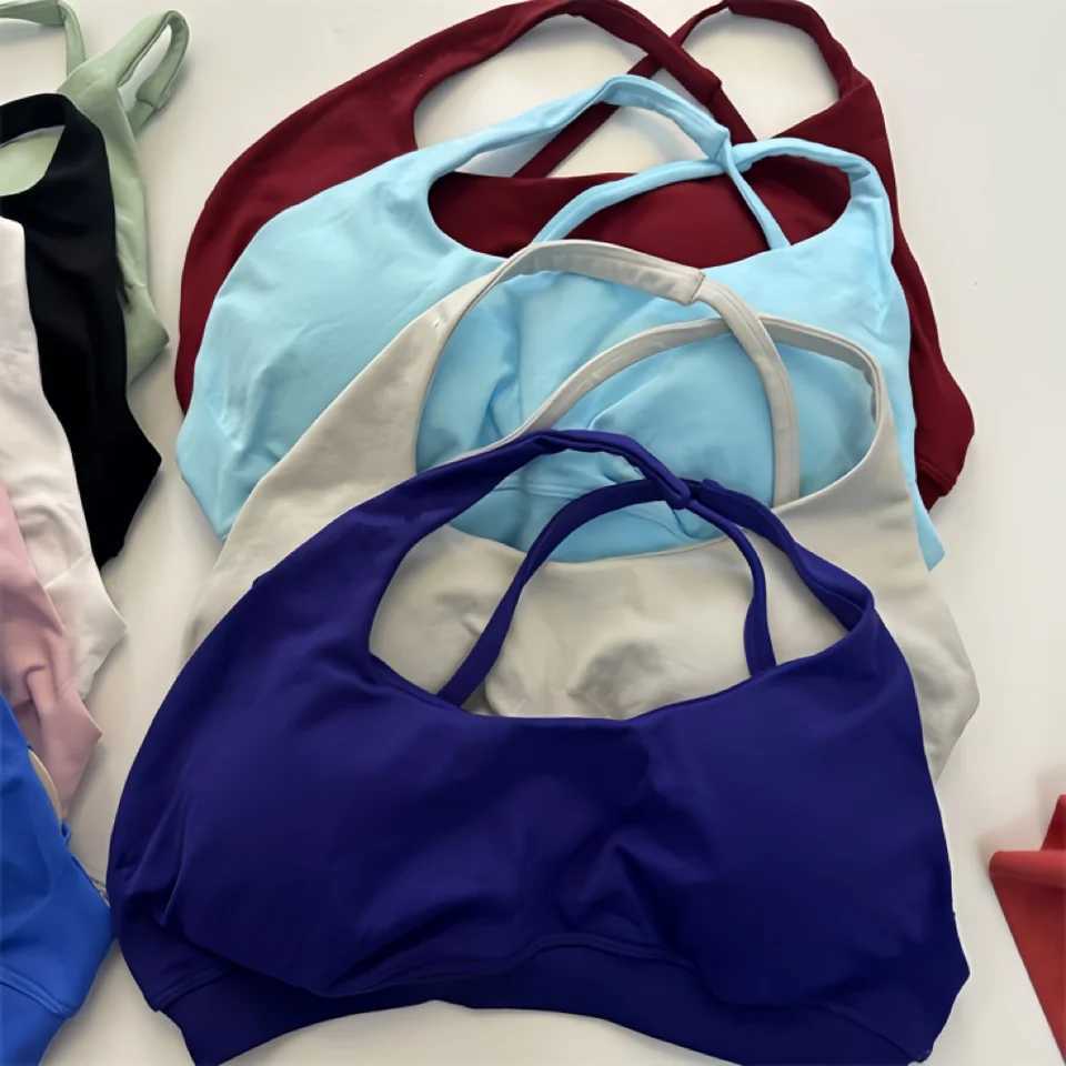 Asymmetric Sports Bra for Women One Shoulder Padded Top Bra Hollow Out Sexy Gym Bra Openback Workout Tops Z250812