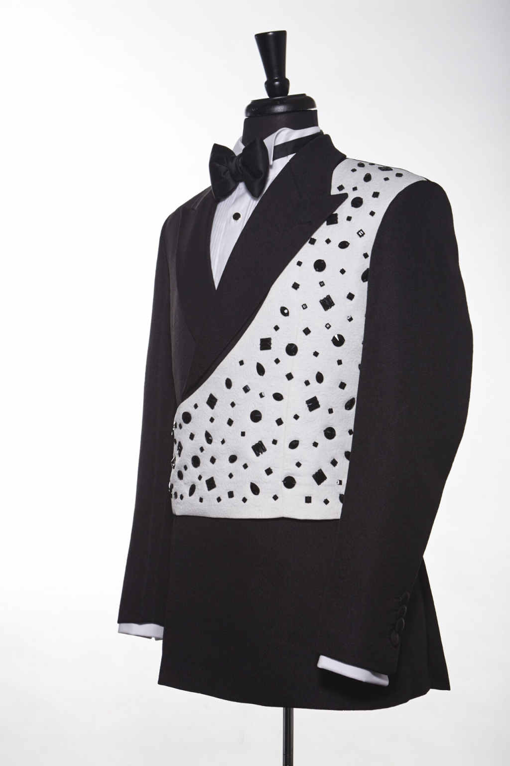 Unique Designer Mens Tuxedos Double Breasted Big Diamond Groom Pants Set Male Fashion Suit Customized Made Wedding Clothing