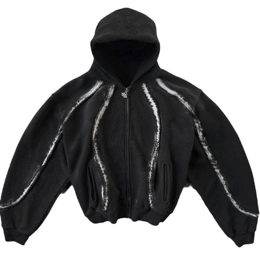 American High Street Dark Punk Design Trendy Brand Unisex Loose Hoodie Fashion Versatile