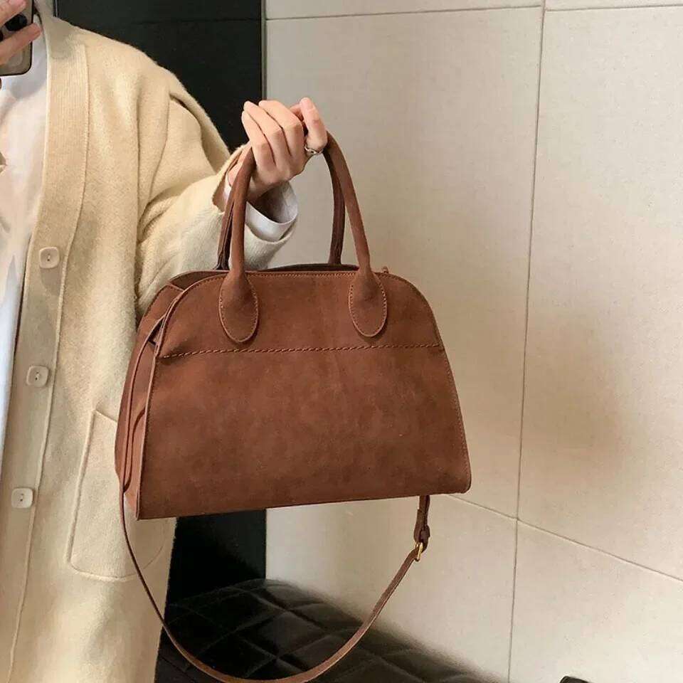 VONMONAN Ladies' Top-handle Bag High-end Design Vintage Commute Handbag For Autumn Winter Faux Suede Casual Tote Shoulder BagsFashion designer 