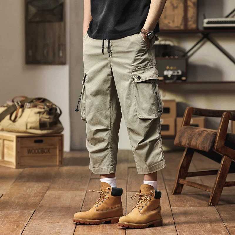 Summer Cargo Pants Military Tactical Multi-Pocket Casual Streetwear for Men Lightweight Breathable X250812