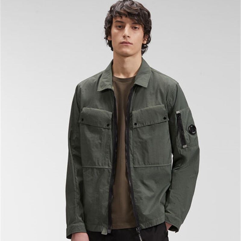 Spring and Autumn Youth Men's Loose Shirt Jacket Open Collar Coat Men's Trendy Jacket